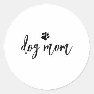 Hond moeder ronde sticker