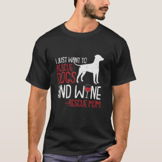 Hond Moeder Wijnliefhebber Grappige Doggie Drink M T-shirt