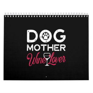 hond moeder wijnliefhebber kalender
