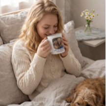 Hond mok met eigen foto, Thuis is waar mijn hond i