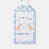 Hond Monogram Gift Label Cadeaulabel (Voorkant)