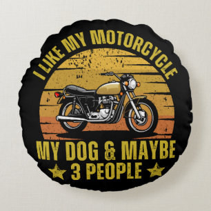 Hond Motorfiets Rond Kussen