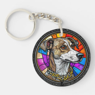 Hond Mozaïek Kunst Cadeau Voor Huisdierliefhebbers Sleutelhanger