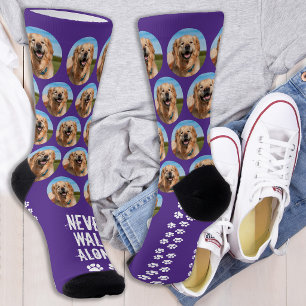 Hond nooit alleen Persoonlijke huisdier foto Sokken