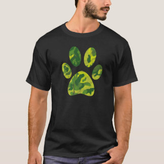 Hond of kat camouflage pootafdruk  Camouflage huis T-shirt