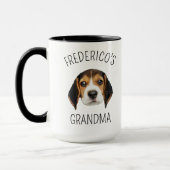 Hond Oma Custom Kat Gezicht Kat Eigenaar Huisdiere Mok (Links)