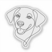 Hond Omtrek Sticker (Voorkant)