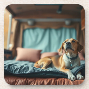 Hond op Bed Bier Onderzetter