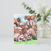 Hond op de Gridiron Briefkaart (Staand voorkant)