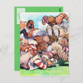 Hond op de Gridiron Briefkaart (Voorkant / Achterkant)