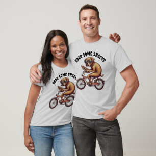 Hond op Fiets " Pak wat snacks " T-shirt