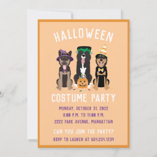 Hond op Halloween Kostuumfeestje Kaart