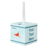 Hond op sneeuw - Alaska Kubus Ornament (Achter hoekig)