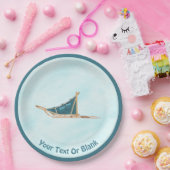 Hond op sneeuw papieren bordje (Feest)