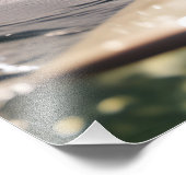 Hond op surfplank foto afdruk (Hoek)