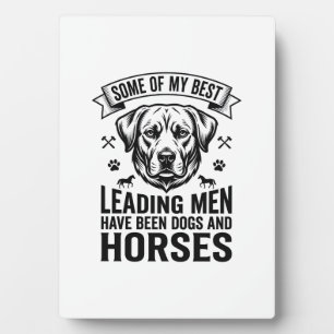 Hond Paard Liefhebber Vintage Leading Men Design_1 Fotoplaat