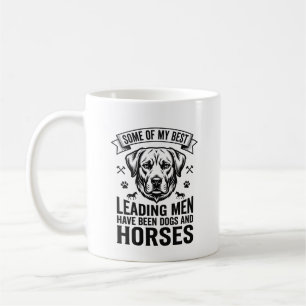Hond Paard Liefhebber Vintage Leading Men Design_1 Koffiemok