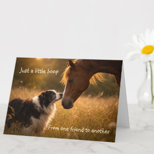 Hond & Paard Vrienden Boop Warme Wensen Kaart