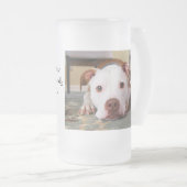 Hond papa aangepaste foto matglas bierpul (Voorkant rechts)
