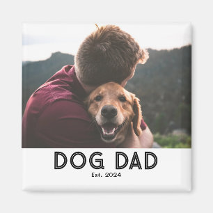 Hond Papa Gevestigd Foto Cadeau Magneet