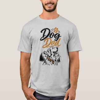 Hond Papa Golden Retriever Berg T-shirt