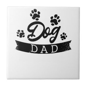 Hond Papa Grappig Ontwerp - Cadeaubon voor hondenb Tegeltje