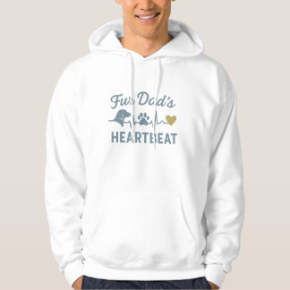 Hond papa, hartslag van de bont papa hoodie