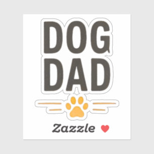 Hond Papa Met Poot Simpel Ontwerp Sticker