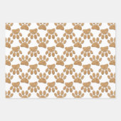 Hond Paw Burlap Print Inpakpapier Vel (Voorkant)