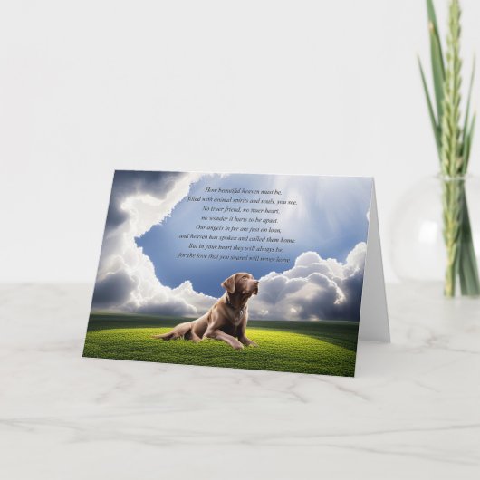 Hond Pet Sympathie met Labrodor en Gedicht Kaart (Voorkant)