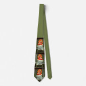 hond piloot print stropdas (Voorkant)