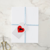 Hond poephart cadeaulabel (Met Touw)