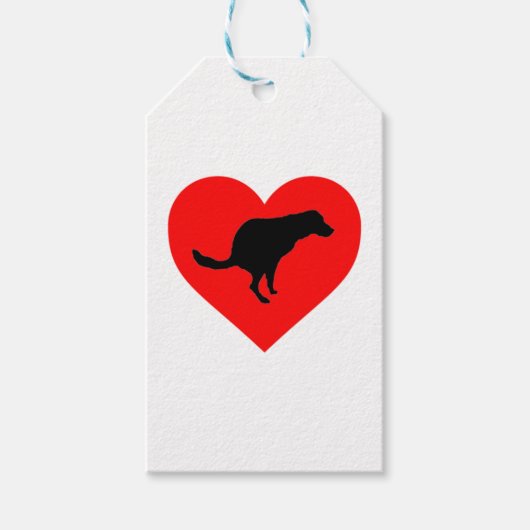 Hond poephart cadeaulabel (Voorkant)