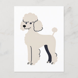 Hond Poodle Schattig Geschilderd Briefkaart