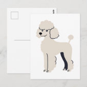 Hond Poodle Schattig Geschilderd Briefkaart (Voorkant / Achterkant)