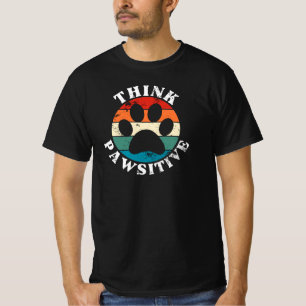 Hond Poot Denk Positief T-Shirt