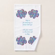 Hond Pootafdruk Handdoek van Liefde