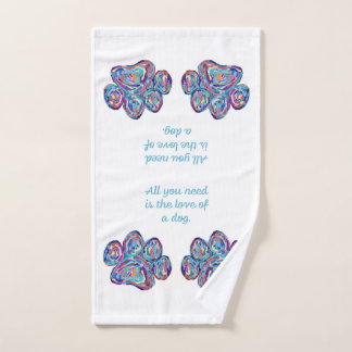 Hond Pootafdruk Handdoek van Liefde