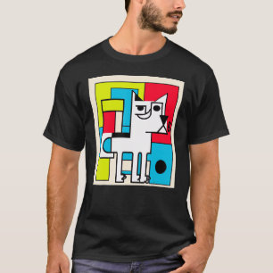 hond portret digitale puppy dog t-shirt