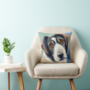 Hond portret schets 3D schilderij Kussen