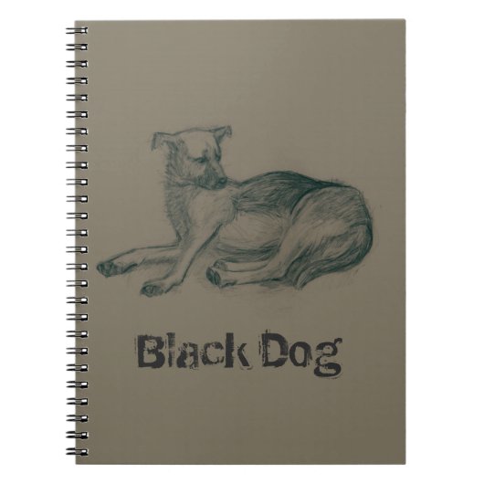 Hond. Potloodtekening. Notitieboek (Voorkant)