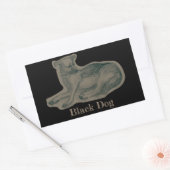Hond. Potloodtekening. Rechthoekige Sticker (Envelop)