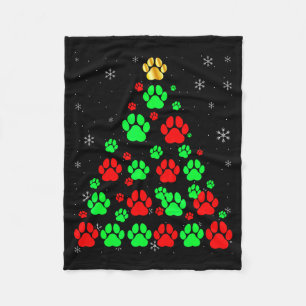 Hond Print Kerstboom Grappige Hondenliefhebbers Ke Fleece Deken