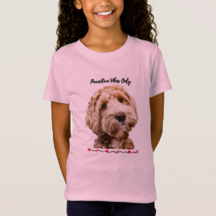 Hond print T-shirt Pawsitive Vibes Only