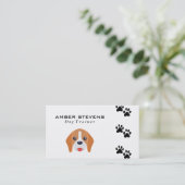 Hond Prints en hond Logo Visitekaartje (Staand voorkant)
