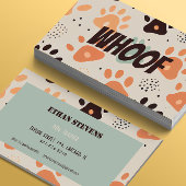 Hond Professionele Retro Paws Visitekaartje