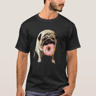 Hond Pug Eet Donut 1 T-shirt