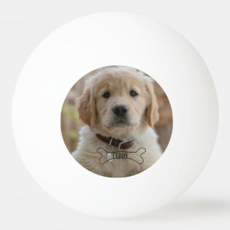HOND PUPPY FOTO NAAM BOTTIG BESTE HOND MOM DAD TRE PINGPONGBALLEN