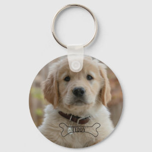 HOND PUPPY FOTO NAAM BOTTIG BESTE HOND MOM DAD TRE SLEUTELHANGER