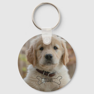 HOND PUPPY FOTO NAAM BOTTIG BESTE HOND MOM DAD TRE SLEUTELHANGER